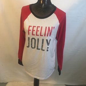 Feeling Jolly Christmas PJ Top Size S